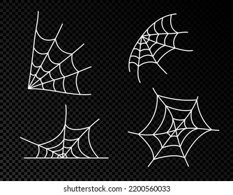 Spider Web Cobweb Vector Icon Doodle, Spiderweb Border Circle Cartoon Net Halloween