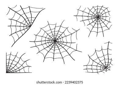 Spider web cobweb vector icon doodle.