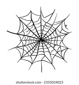Spider web cobweb vector icon doodle.