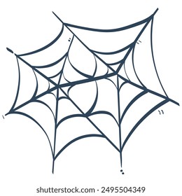 Spider web cobweb vector illustration isolated on white background