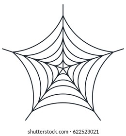 Spider web - Cobweb vector  on white background - illustration
