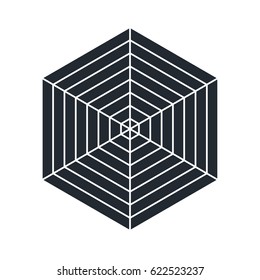 Spider web - Cobweb vector  on white background - illustration
