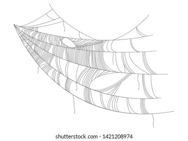 Spider web. Collection of Cobweb isolated. Halloween concept. Vector