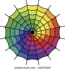 Spider Web - Color Spectrum Shift Vector