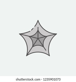 Spider web colored icon. One of the Halloween collection icons for websites, web design, mobile app