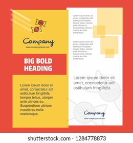 Spider web and spider Company Brochure Title Page Design. Company profile, annual report, presentations, leaflet Vector Background