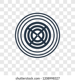 Spider web concept vector linear icon isolated on transparent background, Spider web concept transparency concept in outline style