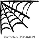Spider Web Crayon Chalk Drawing Doodle Vector