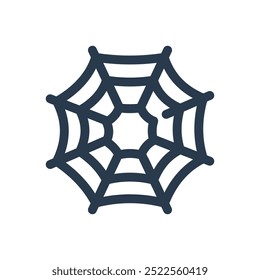 Spider Web for Creepy halloween Vector Icon