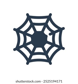 Spider Web for Creepy halloween Vector Icon
