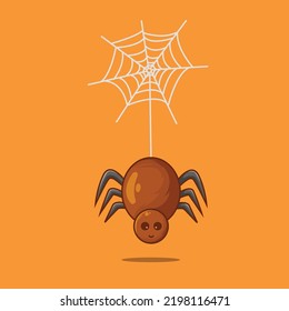 spider web cute cartoon illustration