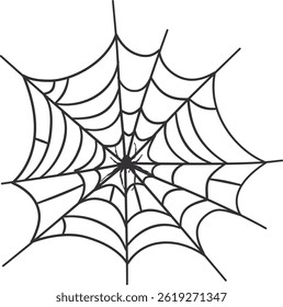 Spider Web Decoration for Halloween. Vector Illustration in Flat Design