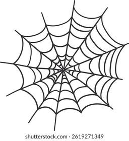 Spider Web Decoration for Halloween. Vector Illustration in Flat Design