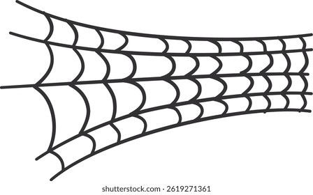 Spider Web Decoration for Halloween. Vector Illustration in Flat Design