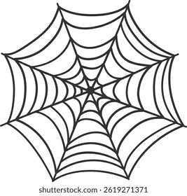 Spider Web Decoration for Halloween. Vector Illustration in Flat Design