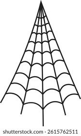 Spider Web Decoration Isolated on White Background. Vector Illustration.