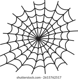 Spider Web Decoration Isolated on White Background. Vector Illustration.