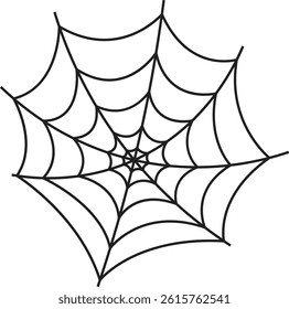 Spider Web Decoration Isolated on White Background. Vector Illustration.