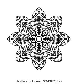 Spider web design mandala illustration, perfect for ornamental background, flyer, poster, etc