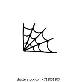 spider web doodle icon