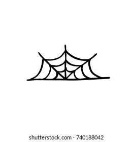 spider web doodle icon