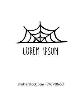 spider web doodle icon