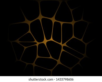 Spider web effect background black gold