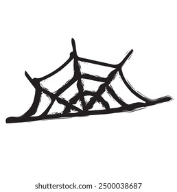Spider Web element  Hand Drawn Illustration vector