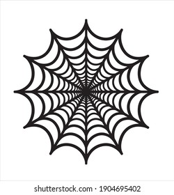 Spider web element vector file for halloween party, stamp, laser cut, papercut. Halloween decor. 