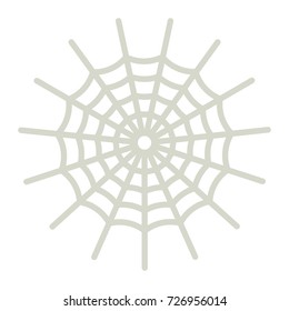 Spider web flat icon, halloween and scary, cobweb sign vector graphics, a colorful line pattern on a white background, eps 10.