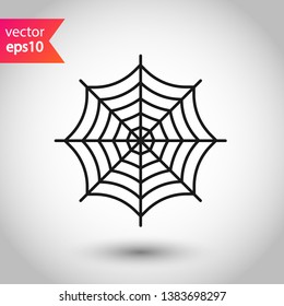 Spider web flat vector sign. Spider web icon. EPS 10 symbol