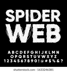 Spider web font effect collection set