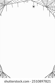 spider web frame background for halloween