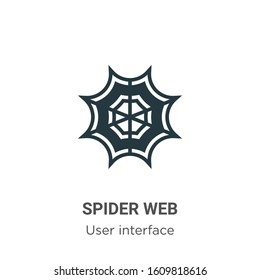 Spider web glyph icon vector on white background. Flat vector spider web icon symbol sign from modern web navigation collection for mobile concept and web apps design.