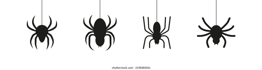 Spider web. Halloween background. Spiderweb vector illustration. Black spider web isolated on white background. Cobweb silhouette.