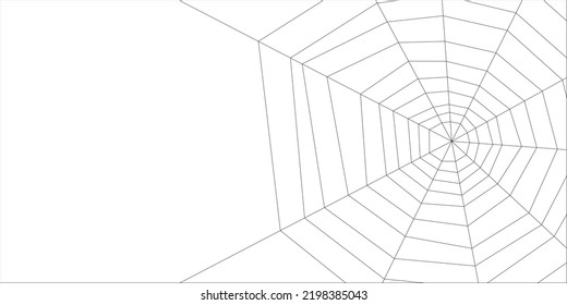 Spider web. Halloween background. Spiderweb vector illustration. Black spider web isolated on white background. Cobweb silhouette.