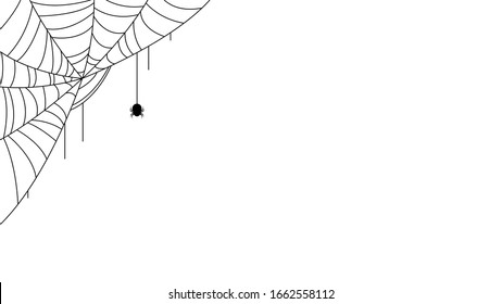 Spider Web Halloween Background Vector