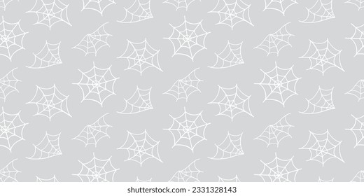 Spider Web Halloween Cobweb Seamless Pattern
