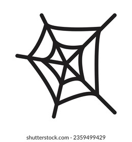 spider web halloween colored outline icon
