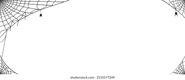 spider web for halloween decor. hand drawn vector illustration.