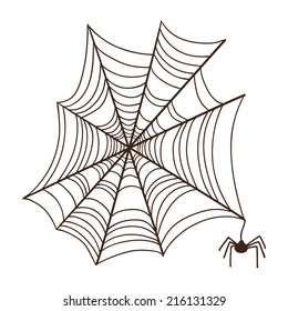 Spider web. Halloween design element. Eps 10 vector illustration.