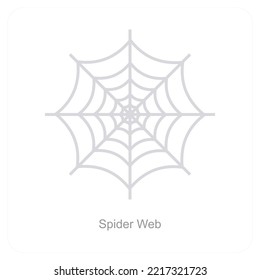 Spider Web and halloween icon concept