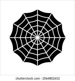 Spider web for Halloween. Spider Web Icon Vector Illustration on white background