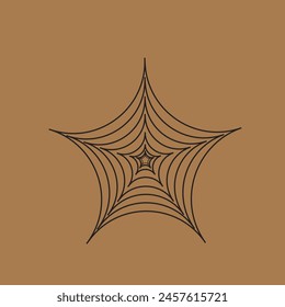 Spider web for Halloween. Spider Web Icon Vector Illustration on white background
