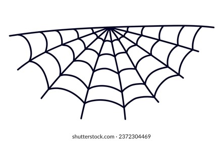 Spider web halloween spiderweb cobweb net element concept. Vector flat graphic design illustration
