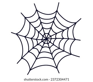 Spider web halloween spiderweb cobweb net element concept. Vector flat graphic design illustration
