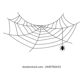 spider web, halloween spiderweb and spider hanging