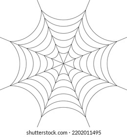 Spider web. Halloween spiderweb vector illustration. Cobweb.