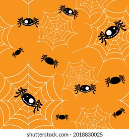 spider web halloween symbol seamless pattern