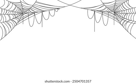 Spider web for Halloween theme isolated on white background vector illustration